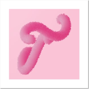 T Pink Animal Initials Posters and Art